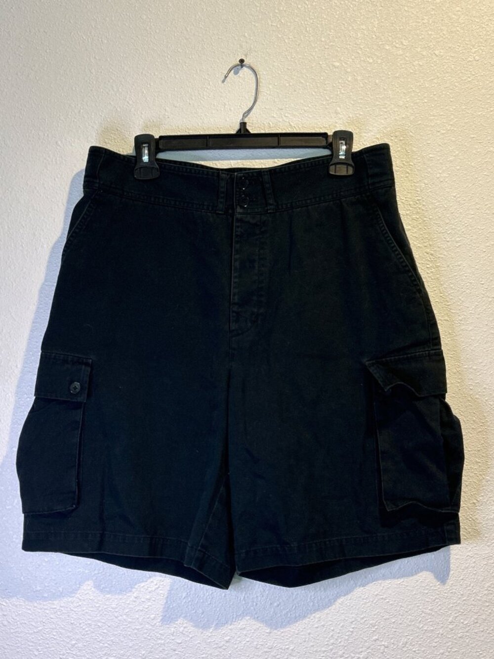 LRL Lauren Ralph Lauren Cargo Bermuda Shorts Black (Womens 12)